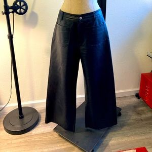 Faux Leather wide leg pant